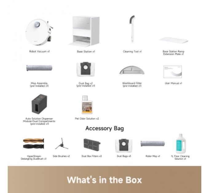 Dreame Пилосос Dreame Aqua 10 Ultra Roller Complete White (RLH71DE-1-wh)