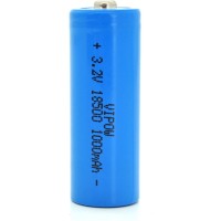 Акумулятор 18500 1000mAh, LiFePO4, TipTop, 3.2V, Blue Vipow (IFR18500-600mAhTT)