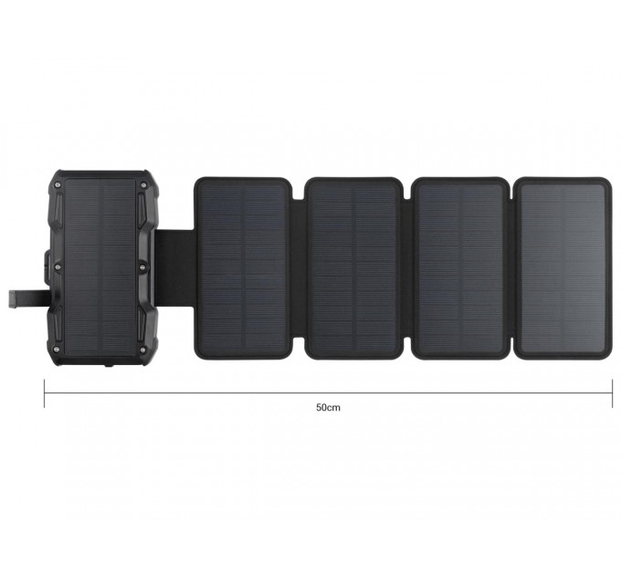 Sandberg Батарея універсальна Sandberg 27000mAh Solar 5-Panel 8W, PD/20W, IP54, Flashlight, wireless charging 15W (421-06)