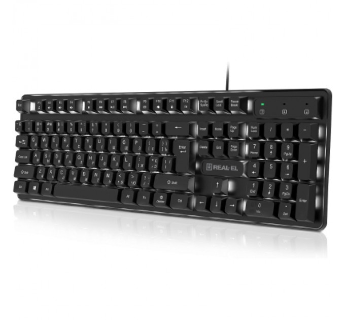 REAL-EL Клавіатура REAL-EL RK-7015 USB Black (EL123100049)