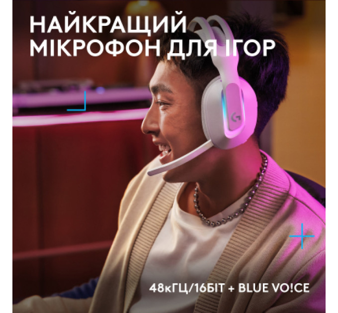 Logitech Навушники Logitech G522 Lightspeed Wireless Gaming Headset White (981-001550)