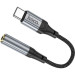 HOCO Кабель мультимедійний USB-C to 3.5mm F 1.0m LS36 Fresh Black HOCO (6942007608886)