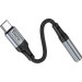 HOCO Кабель мультимедійний USB-C to 3.5mm F 1.0m LS36 Fresh Black HOCO (6942007608886)