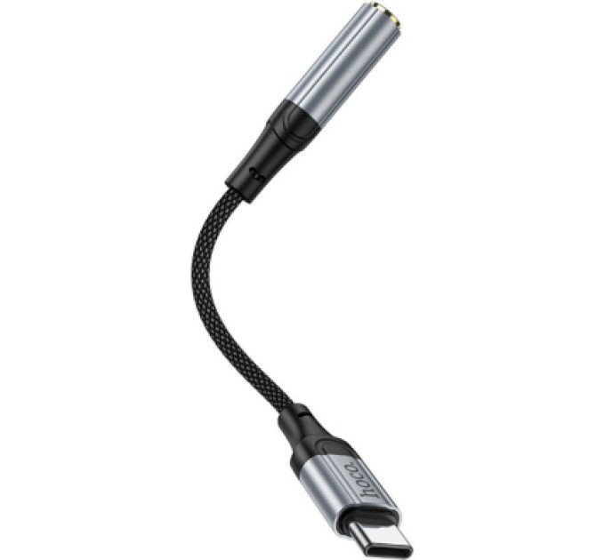 HOCO Кабель мультимедійний USB-C to 3.5mm F 1.0m LS36 Fresh Black HOCO (6942007608886)