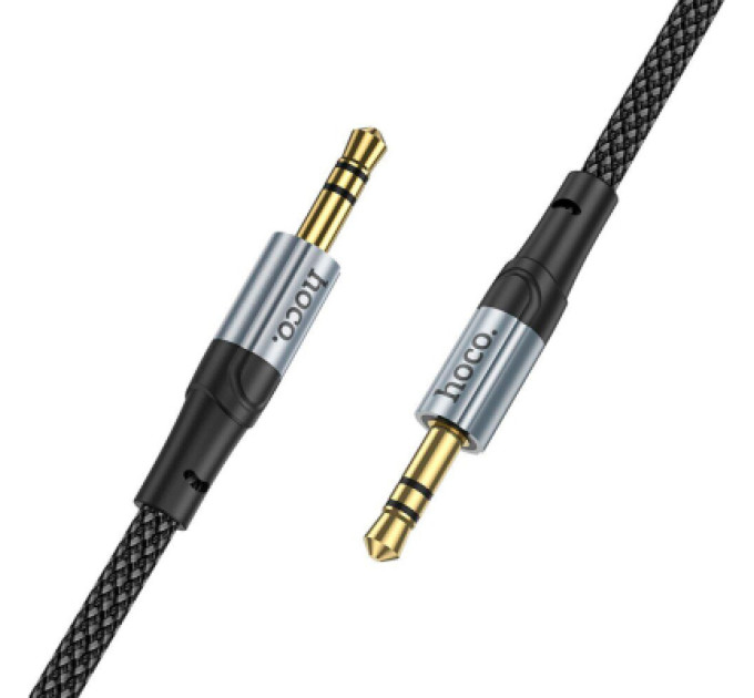 HOCO Кабель мультимедійний 3.5mm M to 3.5mm M 1.0m UPA26 AUX Black HOCO (6942007608800)