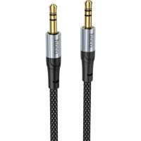 Кабель мультимедійний 3.5mm M to 3.5mm M 1.0m UPA26 AUX Black HOCO (6942007608800)