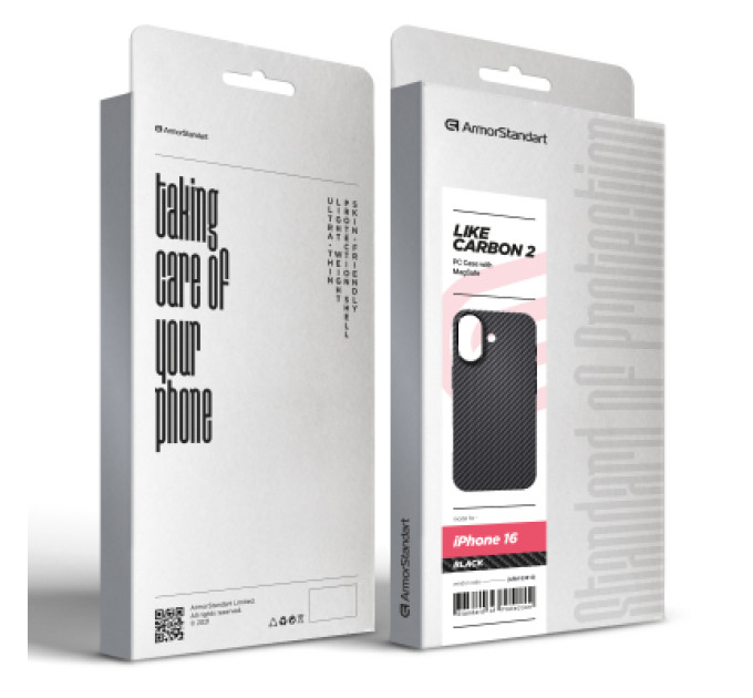 Armorstandart Чохол до мобільного телефона Armorstandart LikeCarbon2 MagCase для Apple iPhone 16 Black (ARM83810)
