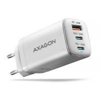 Зарядний пристрій AXAGON 1xUSB + 2xUSB-C 65W QC4+ PD3.0 PPS white (ACU-DPQ65W)