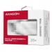 AXAGON Зарядний пристрій AXAGON 1xUSB QC3.0 + 1xUSB-C PD20W white (ACU-PQ20W)