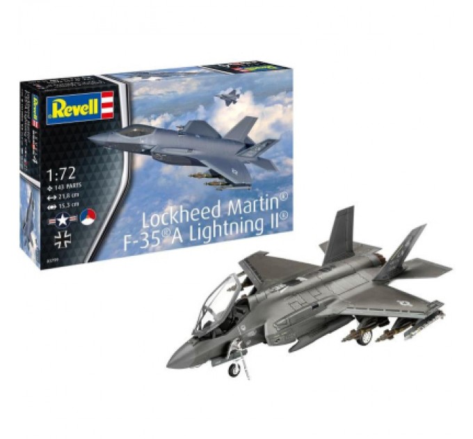 Revell Збірна модель Revell Літак Lockheed Martin F-35A Lightning II, рівень 4, 1:72 (RVL-03799)