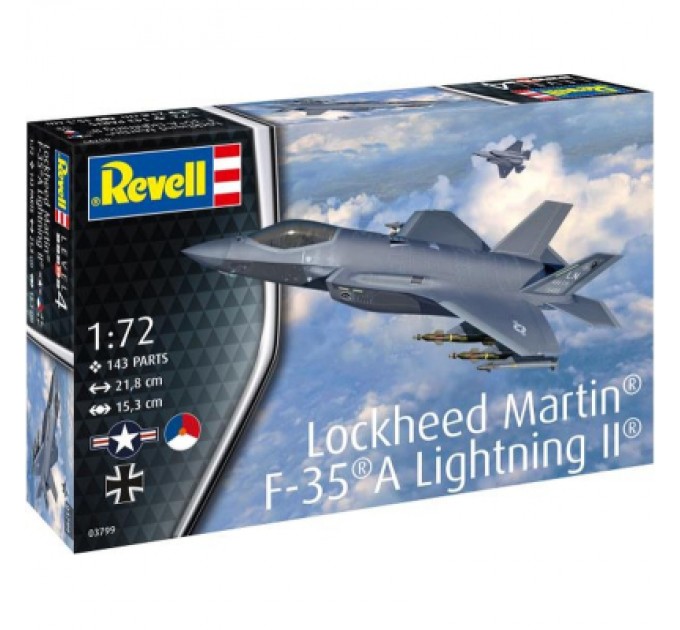 Revell Збірна модель Revell Літак Lockheed Martin F-35A Lightning II, рівень 4, 1:72 (RVL-03799)