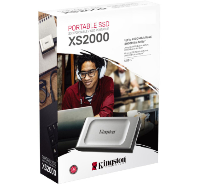 Kingston Накопичувач SSD USB Type-C 500GB XS2000 Kingston (SXS2000/500GA)
