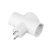 2E Мережевий адаптер 2E 3xТип F, 16A, білий (2E-AD0103WH)