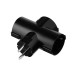 2E Мережевий адаптер 2E 3xТип F, 16A, чорний (2E-AD0103BK)