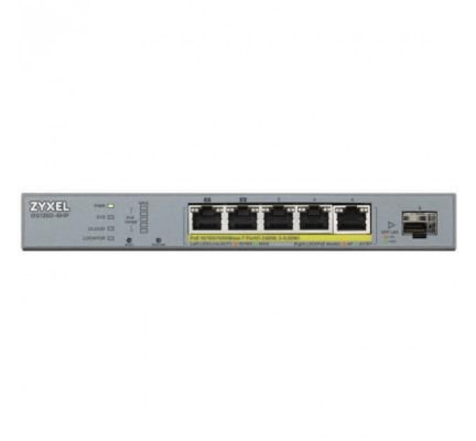 Комутатор мережевий ZyXel GS1350-6HP-EU0101F