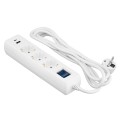 2E Мережевий фільтр 2E 3хSchuko, 1 х USB, 1 x USB-C, 3 м (2E-SP315M3USBWH)