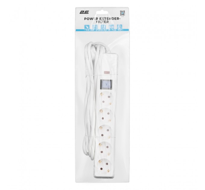 2E Мережевий фільтр 2E 5хSchuko, 3 м (2E-SP515OSM3WH)