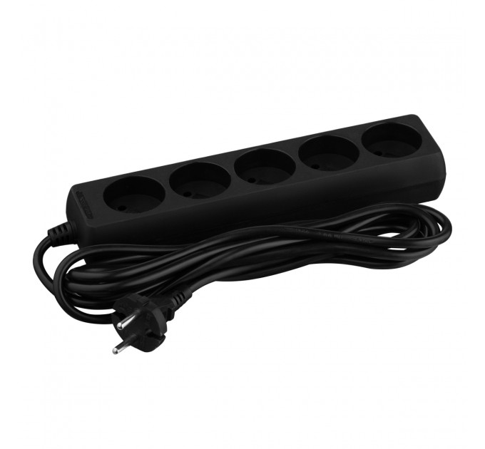 2E Фільтр живлення 2Е (2E-U05M3BK) 5 розетки, 3 м, чорний