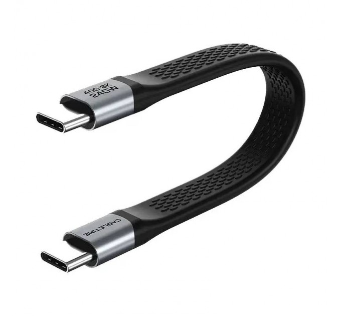 Cabletime Кабель Cabletime USB Type-C - USB Type-C (M/M) PD 240W, 0.15 м, Black (CU45B)