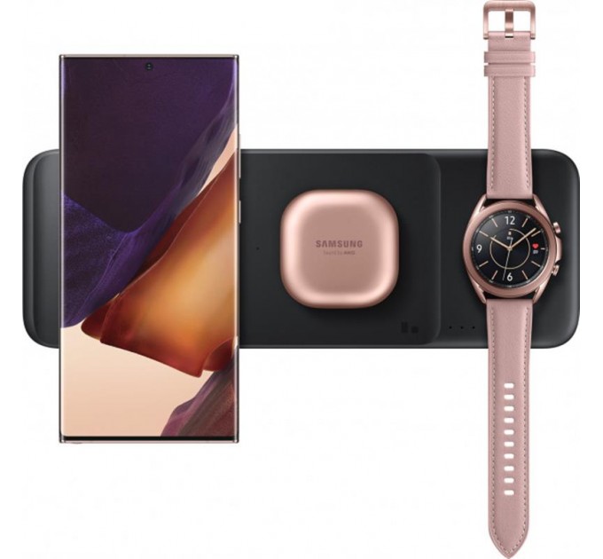 Samsung Безпровідний зарядний пристрій Samsung Wireless Charger Trio charger Black (EP-P6300TBRGRU)