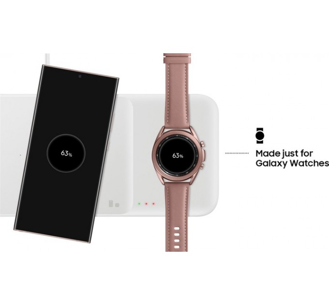 Samsung Безпровідний зарядний пристрій Samsung Wireless Charger Trio charger Black (EP-P6300TBRGRU)