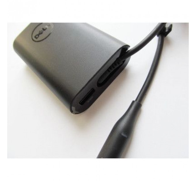 Блок живлення до ноутбуку Dell 50W 19.5V, 2.31A, роз'єм 7.4/5.0 (pin inside) + USB5V/1A (PA45W16-BA / A40318)
