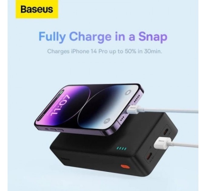 Baseus Батарея універсальна Baseus Airpow 30000mAh 20W PD/3.0, QC/3.0, black (PPQD090101)