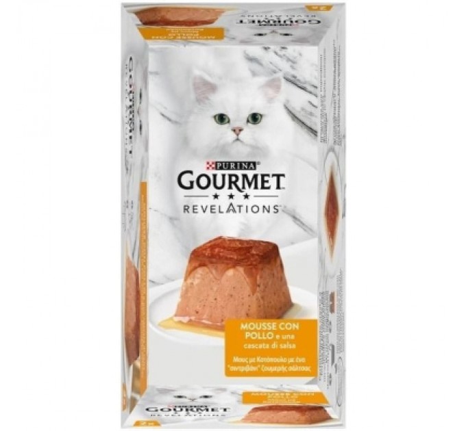Purina Gourmet Паштет для котів Purina Gourmet Revelations мус з куркою 2х57 г (7613287070081)