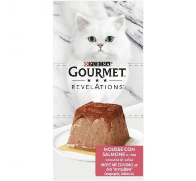 Purina Gourmet Паштет для котів Purina Gourmet Revelations мус з лососем 2х57 г (7613287071217)