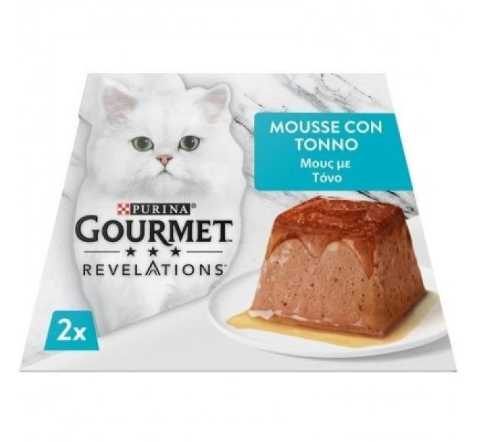 Purina Gourmet Паштет для котів Purina Gourmet Revelations мус з тунцем 2х57 г (8445291938014)