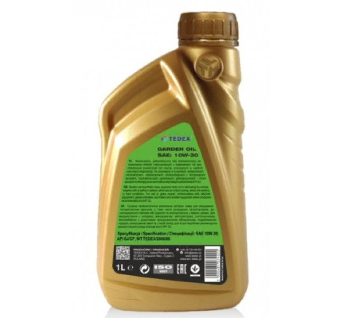 TEDEX Моторна олива TEDEX GARDEN OIL SG/CD 10W30 1л
