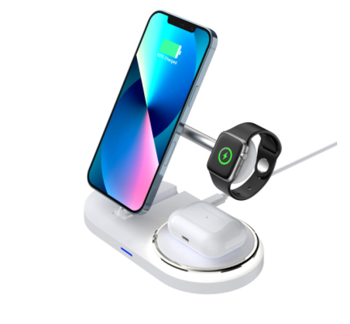 Armorstandart Зарядний пристрій Armorstandart Wireless Charging H101 3 in 1 Magnetic White (ARM78102)