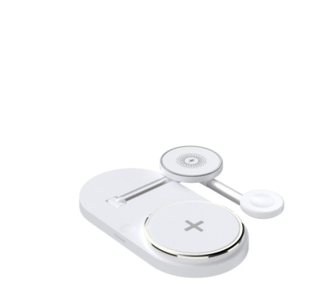 Armorstandart Зарядний пристрій Armorstandart Wireless Charging H101 3 in 1 Magnetic White (ARM78102)