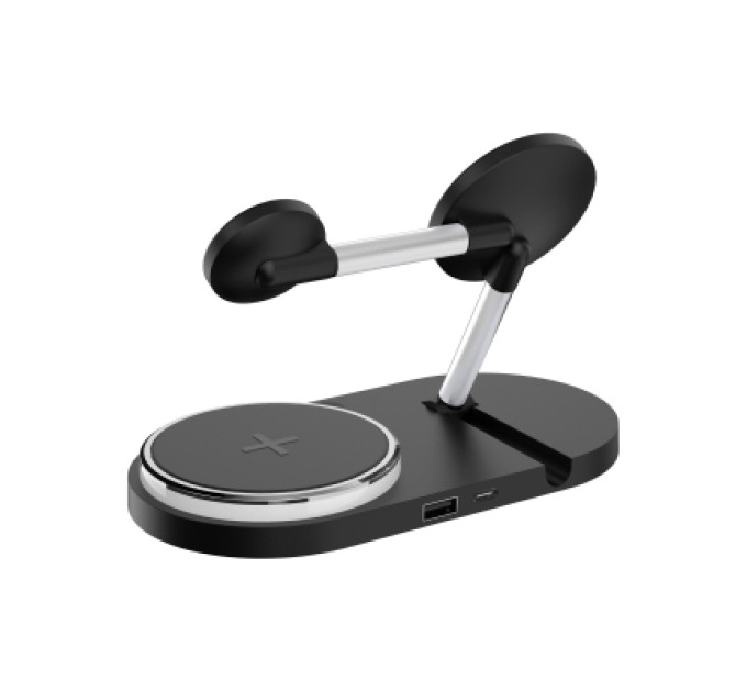 Armorstandart Зарядний пристрій Armorstandart Wireless Charging H102 3 in 1 Magnetic Black (ARM78103)