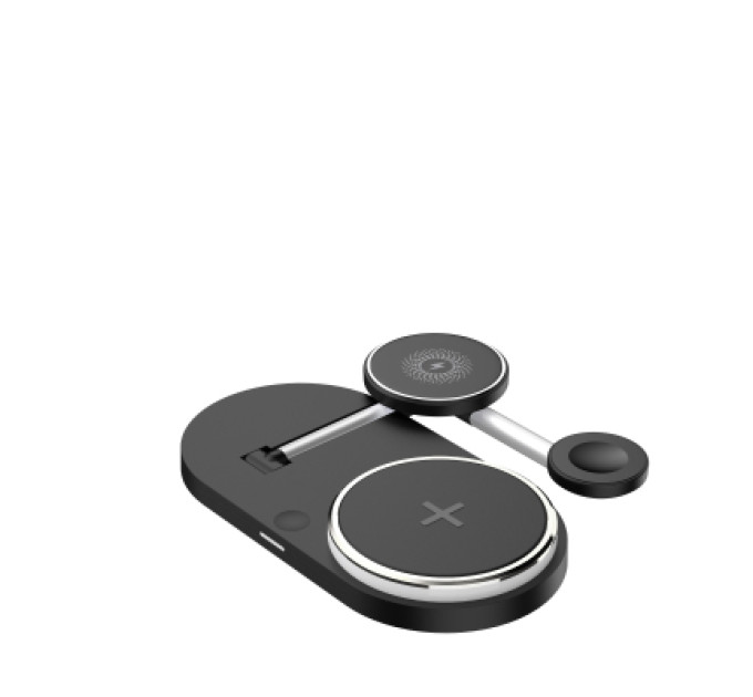 Armorstandart Зарядний пристрій Armorstandart Wireless Charging H102 3 in 1 Magnetic Black (ARM78103)