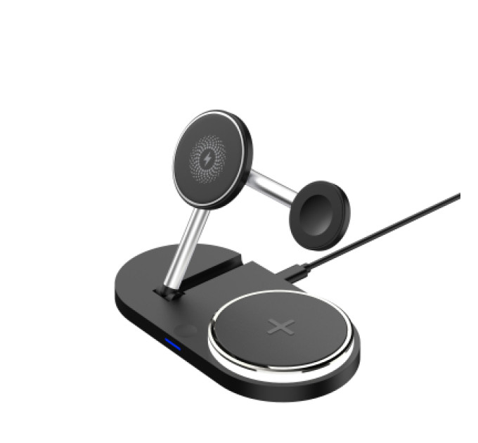 Armorstandart Зарядний пристрій Armorstandart Wireless Charging H102 3 in 1 Magnetic Black (ARM78103)