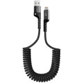 Armorstandart Дата кабель USB 2.0 AM to Lightning 1.0m Spiral 2.4A black Armorstandart (ARM75391)