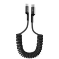 Armorstandart Дата кабель USB-C to USB-C 1.0m Spiral 3A Black Armorstandart (ARM75392)