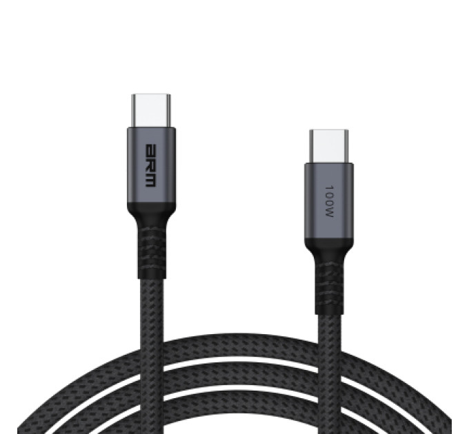 Armorstandart Дата кабель USB-C to USB-C 1.0m PD 100W black-grey Armorstandart (ARM69370)