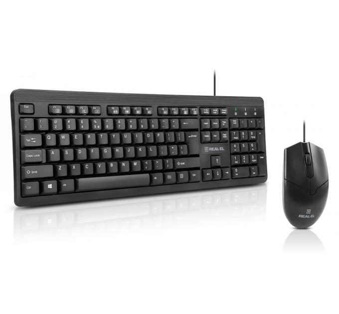 REAL-EL Комплект (клавіатура, миша) REAL-EL Standard 504 Kit Black (EL123100037)