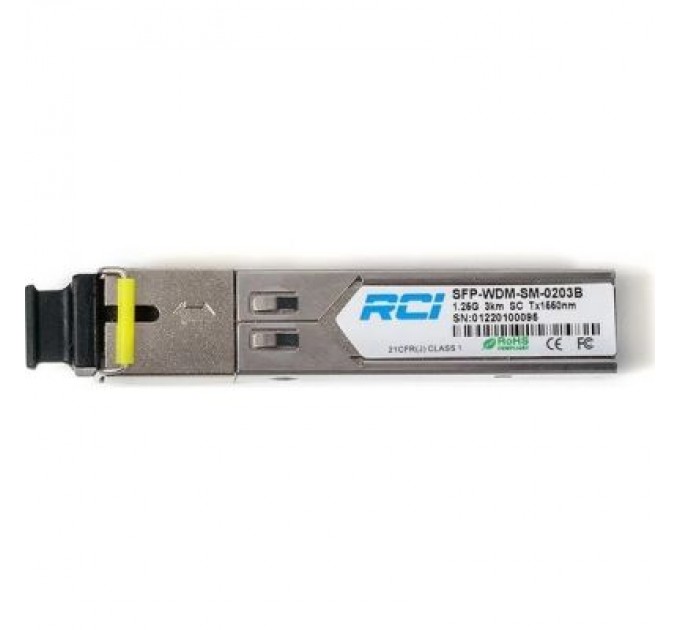 Модуль SFP 1G, 3km, SC, Tx 1550nm RCI (SFP-WDM-SM-0203B)