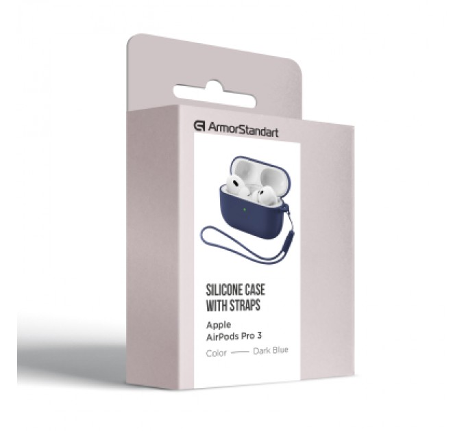 Armorstandart Чохол для навушників Armorstandart Silicone Case для Apple Airpods Pro 3 Dark Blue (ARM88292)