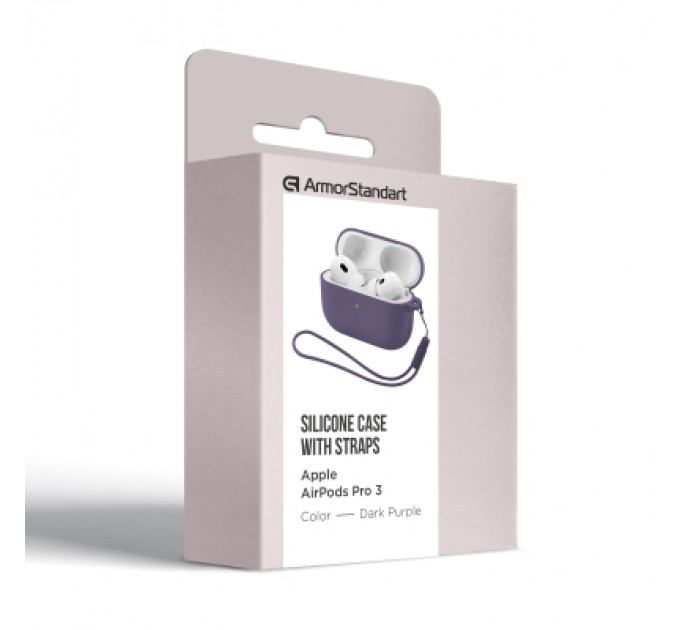 Armorstandart Чохол для навушників Armorstandart Silicone Case для Apple Airpods Pro 3 Dark Purple (ARM88294)