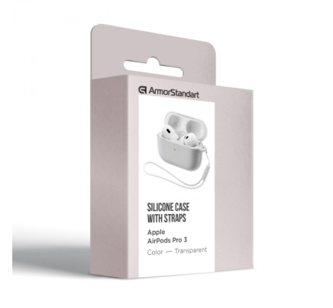 Armorstandart Чохол для навушників Armorstandart Silicone Case для Apple Airpods Pro 3 Transparent (ARM88300)