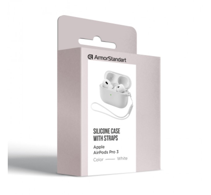 Armorstandart Чохол для навушників Armorstandart Silicone Case для Apple Airpods Pro 3 White (ARM88301)