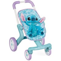 Коляска для ляльок Smoby Стіч. Прогулянка, з поворотними колесами та м'якою іграшкою (7600251225)
