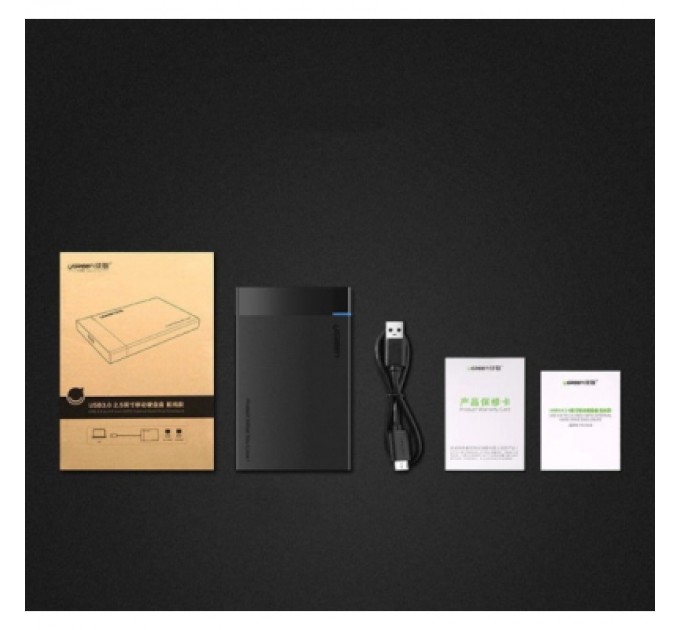 Ugreen Кишеня зовнішня UGREEN USB 3.0 to M.2 SATA SSD US221 black (30848)