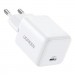 Ugreen Зарядний пристрій UGREEN USB-C PD20W GaN X512 white (55554)