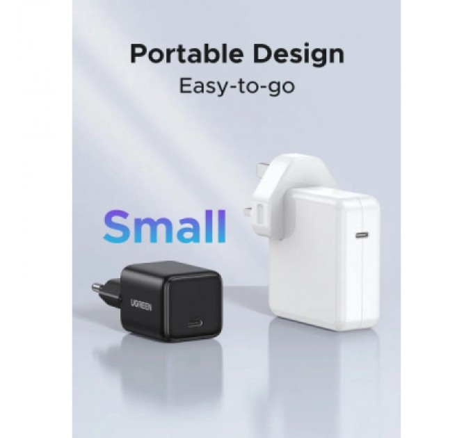 Ugreen Зарядний пристрій UGREEN USB-C PD20W GaN X512 black (55553)