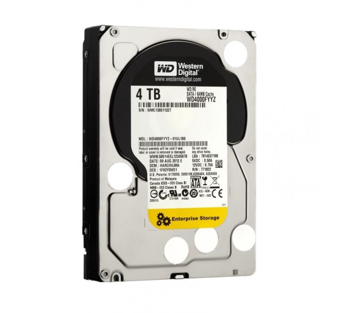 WD Накопичувач HDD 3.5" SATA 4.0TB WD 7200rpm 64MB (WD4000FYYX)